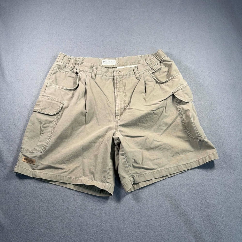 Columbia Mens Cargo Shorts 40 Khaki Hiking Utility 37 Waist 7.5 Inseam